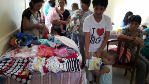 Foster families at KBF office for the supplies of their foster children